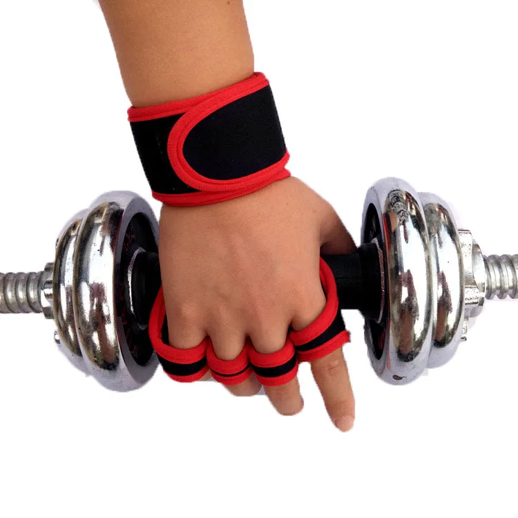 1 Pair Unisex Weight Lifting Gloves Women Men Training Hand Palm Protector Gloves Fitness Sports Body Building Gymnastics Gym