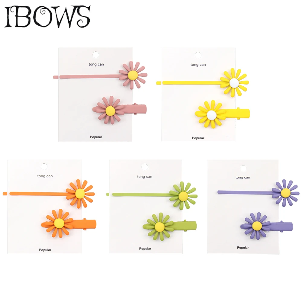 

Daisy Hair Clips For Girls Korean Candy Color Cute Hairpins Summer Ins Style BB Barrettes Flower Headband Kids Hair Accessories