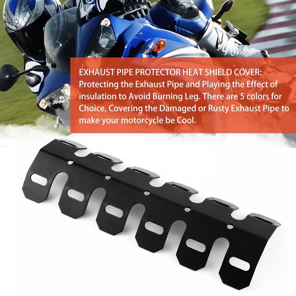 

Universal Aluminum Motorcycle Exhaust Muffler Pipe Protector Heat Shield Cover For All Dirt Bike Off Road Racing
