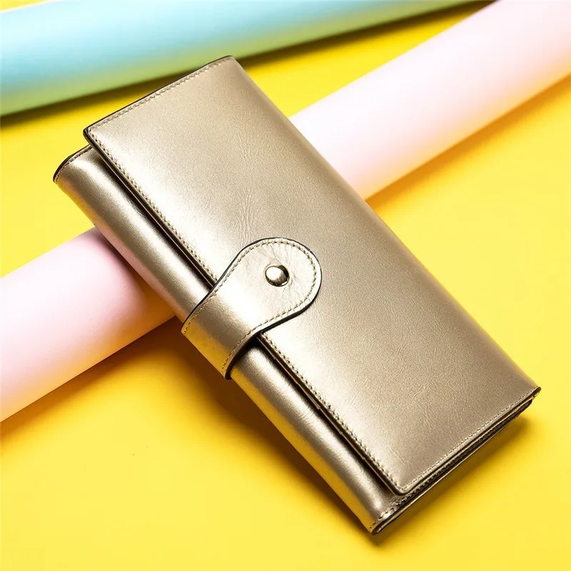 

Genuine Leather Women Wallet Multifunction Womens Clutch Wallets Brand Purses Femme Billetera Card Holder Phone Bag for woman