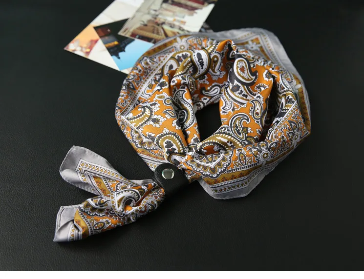 Paisley Neckerchief Floral Scarf For Men Women Wrap 50*50cm Square Scarves Women Mens Wraps Polyester Printed Shawl Wraps Stole mens designer scarf