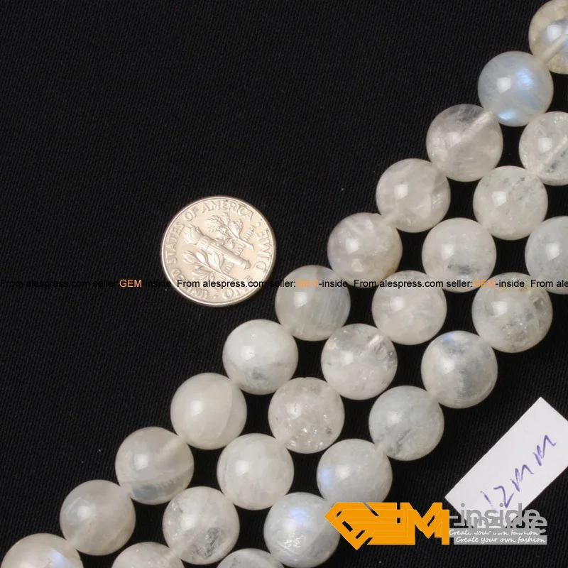 Preise Runde Mondstein Perlen, Wählbare Größe 6mm 8mm 10mm 12mm 14mm, natürliche Mond Stein Bead Für Schmuck Machen, Strand15 \