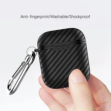 Карбоновый чехол для наушников Защитный чехол для AirPods Bluetooth беспроводной Чехол для наушников для Apple Airpods аксессуары для наушников