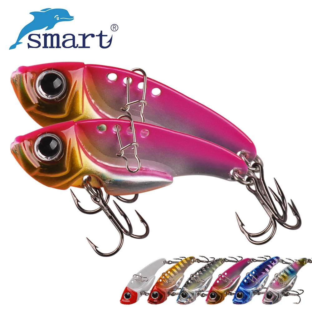 Smart VIB 5 см 11 г 3D глаза тонущие металлические жесткие приманки Франция VMC крюк Leurre Dur