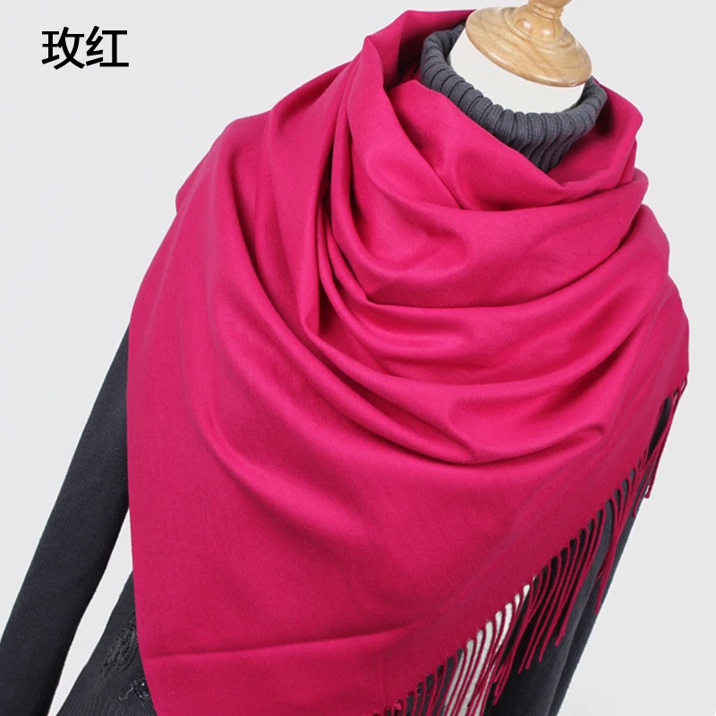Горячая Распродажа, шарф, кашемировый шарф Пашмина, шаль, зимний шарф, женские шарфы с кисточками, длинное одеяло, Cachecol, высокое качество, YR001 - Цвет: YR001 Rose