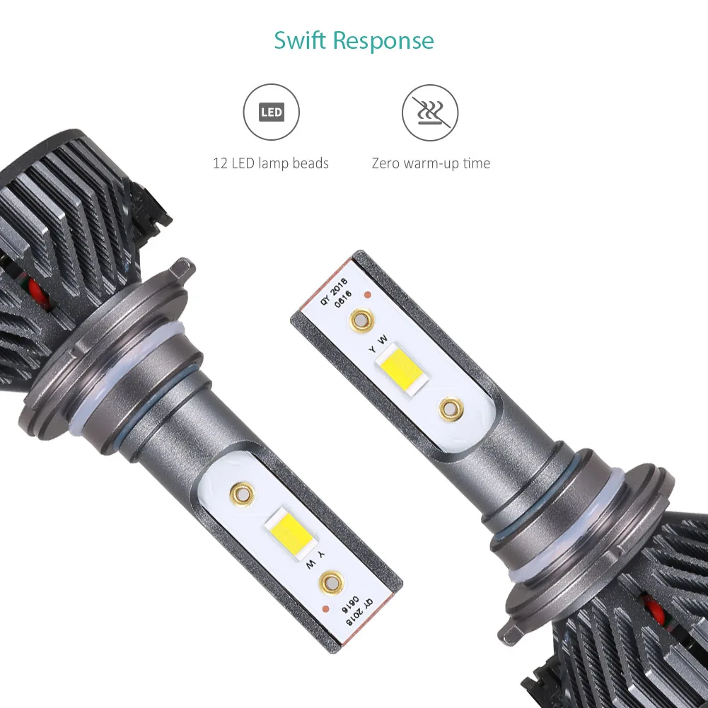 2 шт. H7 H11 9005 9012 30 Вт Водонепроницаемый Автомобильный светодиодный лампы для передних фар преобразования Наборы Алюминий корпус из сплава с естественным освещением три Цвета