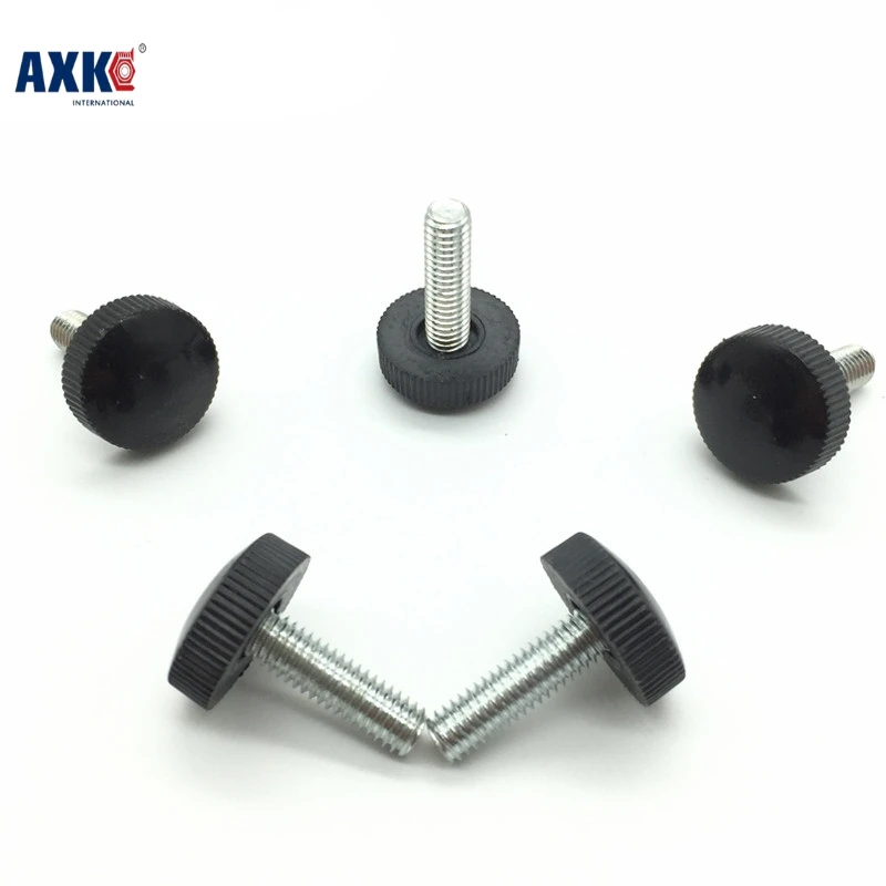 

Axk 50pcs M3*6/8/10/12/16 Black Plastic Knurled Hand Tighten Thumb Screw Drywall Promotion Sale Vis Tornillos Para Madera