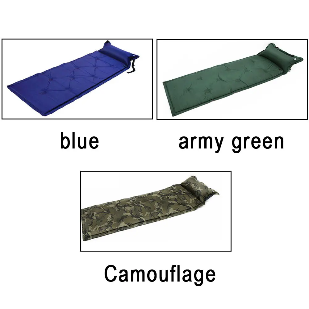 في الهواء الطلق نفخ وسادة النوم حقيبة حصيرة سريع ملء الهواء مويستوريبروف التخييم حصيرة مع وسادة النوم