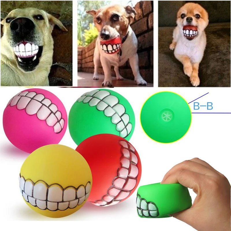 Домашние животные собака щенок кошка мяч игрушка зубы ПВХ звук жевания собаки играть извлечение скрипучий игры игрушки товары для домашних животных