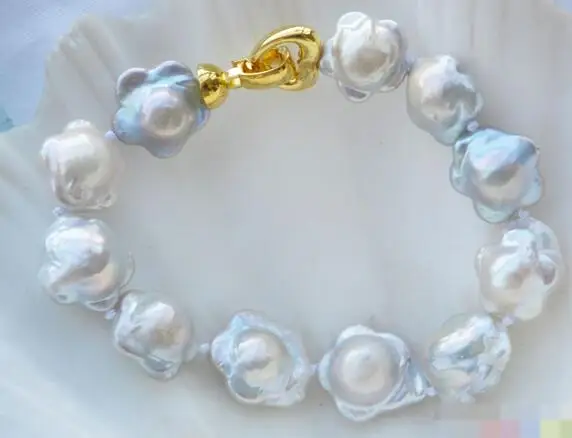 

FREE SHIPPING>>>@@ 3757 WHITE plum blossom coin FRESHWATER PEARL BRACELET