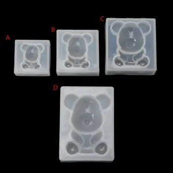 

Transparent Bear Pendant Shape Silicone Resin Mold DIY Jewelry Making Tool