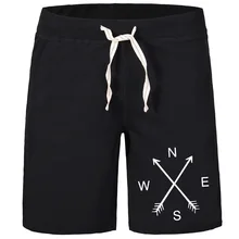 Винтажные классические дизайнерские шорты компас стрелы направления прочный дышащий однотонный хлопок с карманами pantalonese cortos