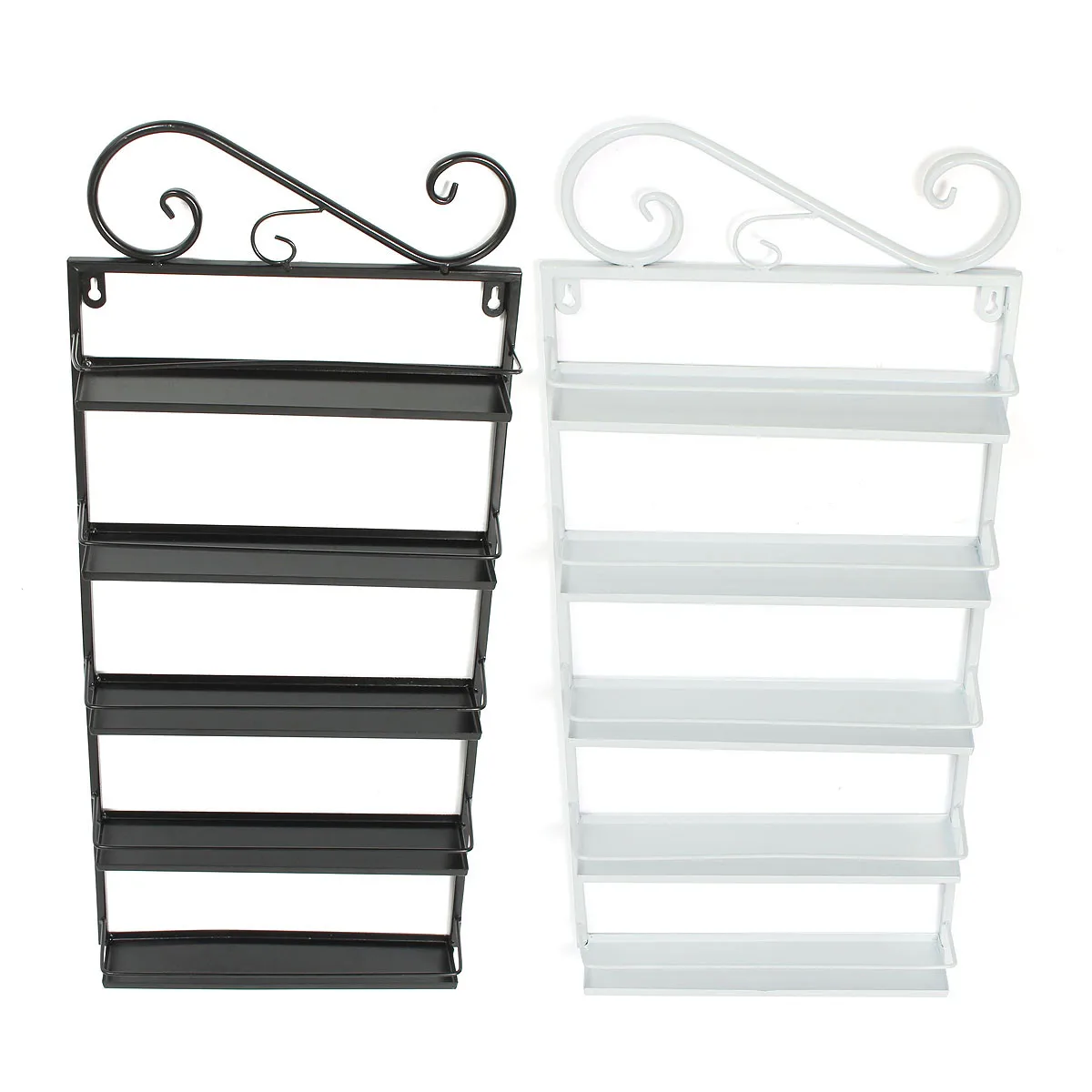 

5 Tier Nail Polish Shelf Nail Wall Mount Rack Stand Organizer Up To 50 Bottles Metal Display Home Room Storage Holder Container