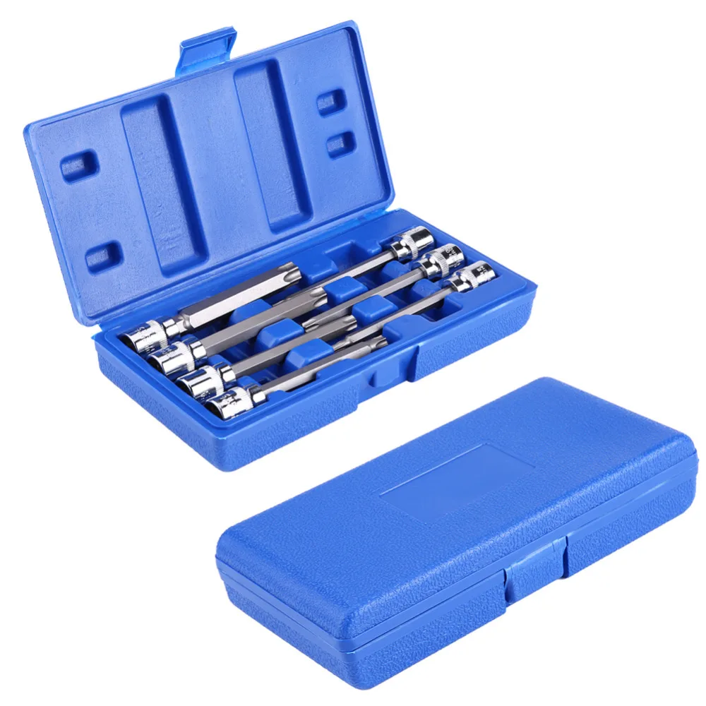 

7Pcs 3/8inch Drive Extra Long Torx Star Bit Socket Set Kit Star Car Accessories