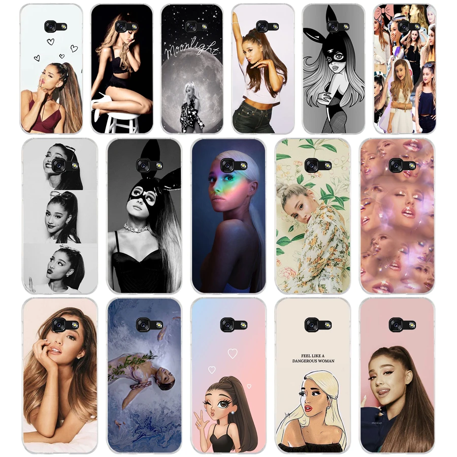 

28AQ ARIANA GRANDE Soft Silicone Tpu Cover phone Case for Samsung galaxy a3 a5 2016 2017 a6 A8 2018