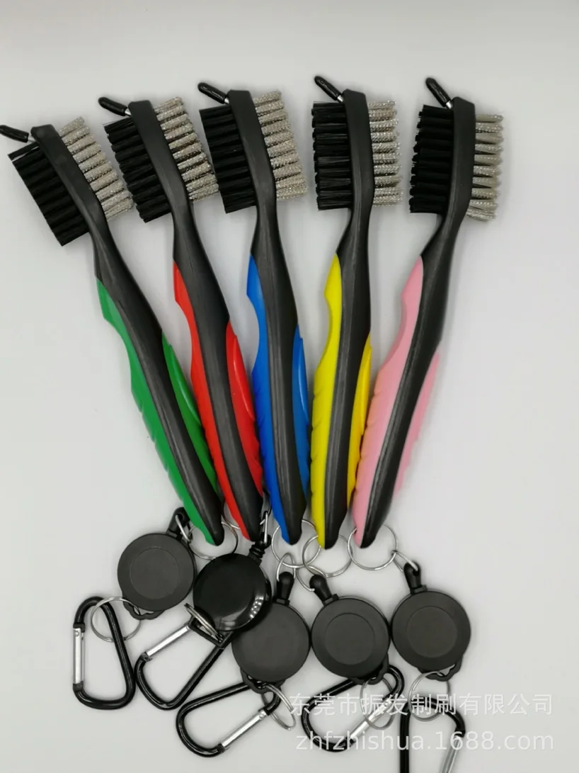 2019 Golf Club Brush Golf Groove Cleaning Brush 2 Sided Golf Putter Wedge Ball Groove Cleaner Kit Cleaning Tool Gof Accessories