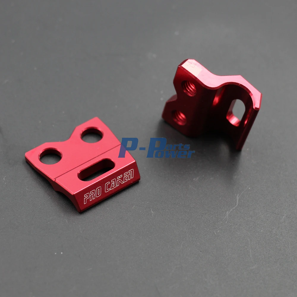 CNC Aluminum Front Brake Hose Clamp Holder with Bolts and nuts For Honda CR125R/250R CRF250R CRF250X CRF RED New