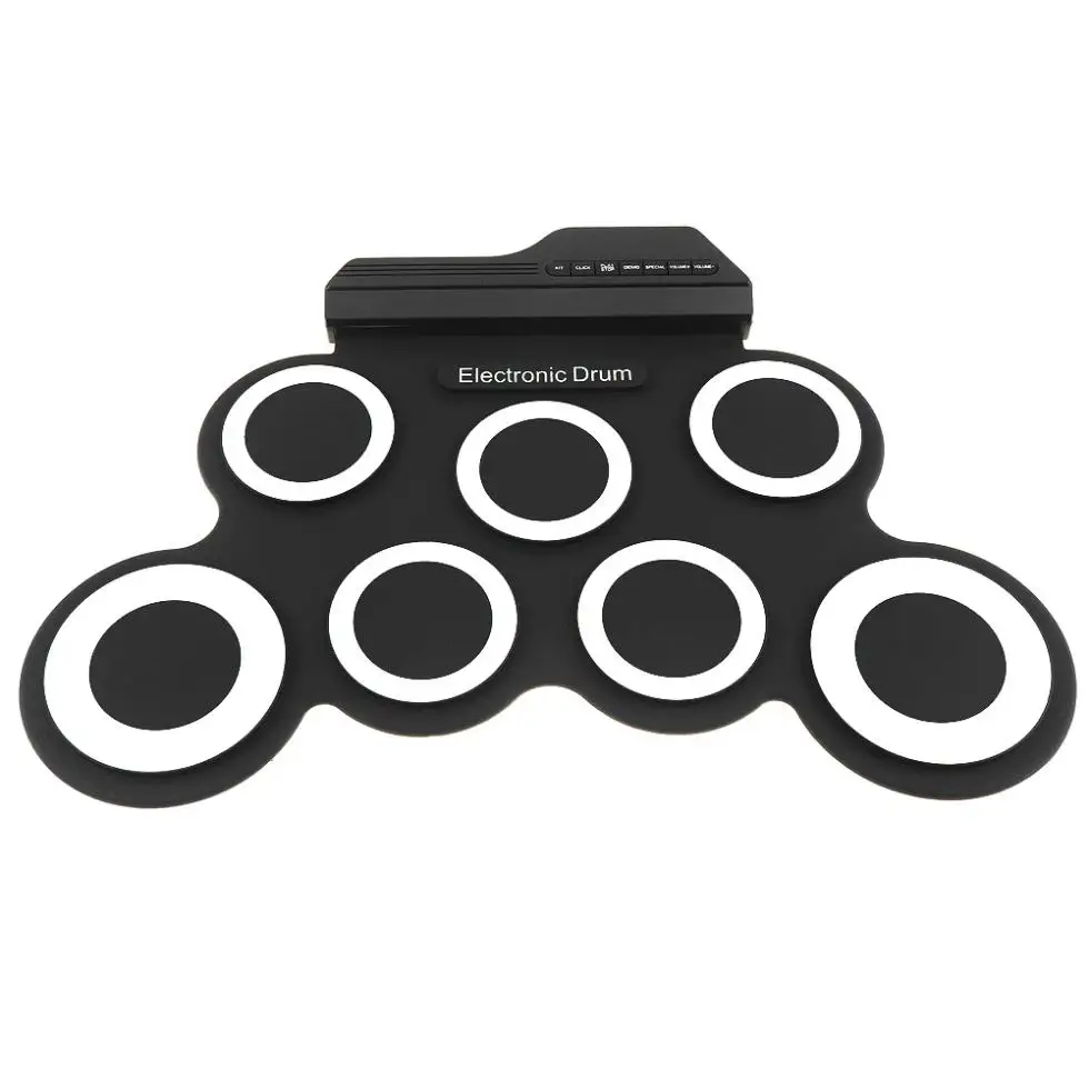  SLADE Portable Electronic Digital USB 7 Pads Roll up Set Silicone Electric Drum Kit with Drumsticks