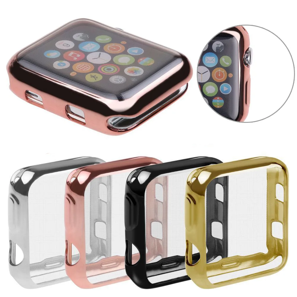 

watch accessories for Apple Watch Case Series 3 2 1 Soft Slim TPU Ultra-thin Cover for iWatch 42mm 38mm