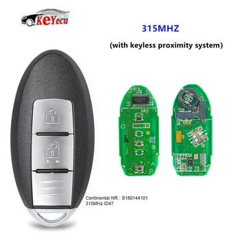 

KEYECU Replacement Original Keyless Entry Remote Car Key Fob FSK 315MHz for Nissan Juke Qashqai X-railL 2013+ P/N:S180144101