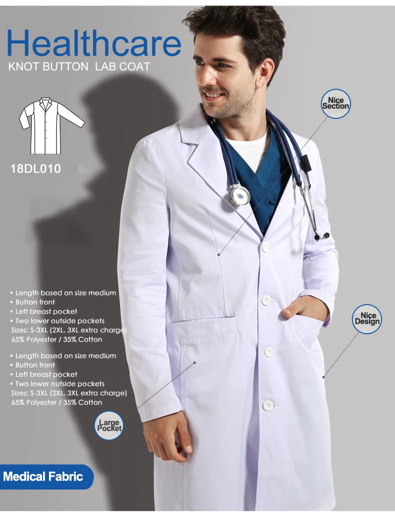 Медицинские халаты для мужчин и женщин, белые халаты медсестры, вырезные лацканы, пример классического стиля, летняя лабораторная Рабочая куртка