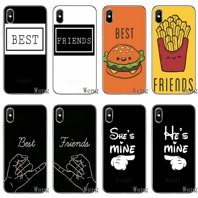 

fashion bff best friends forever For Apple iPhone 8 7 plus 6s 6 plus X XR XS Max SE 5s 5c 5 4s 4 TPU Soft phone cover case