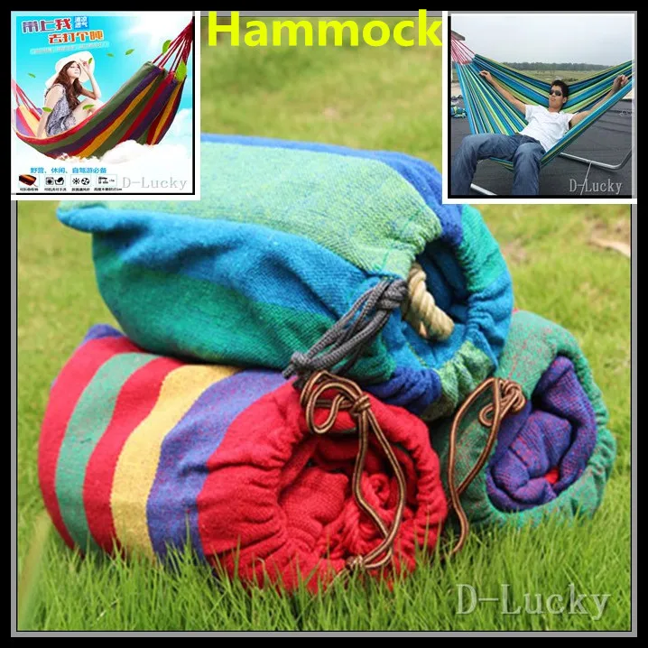 

1 Set Free Shipping Portable 150 kg Load-bearing Outdoor Garden Hammock Hang Bed Travel Camping Swing Survival Outdoor Sleeping
