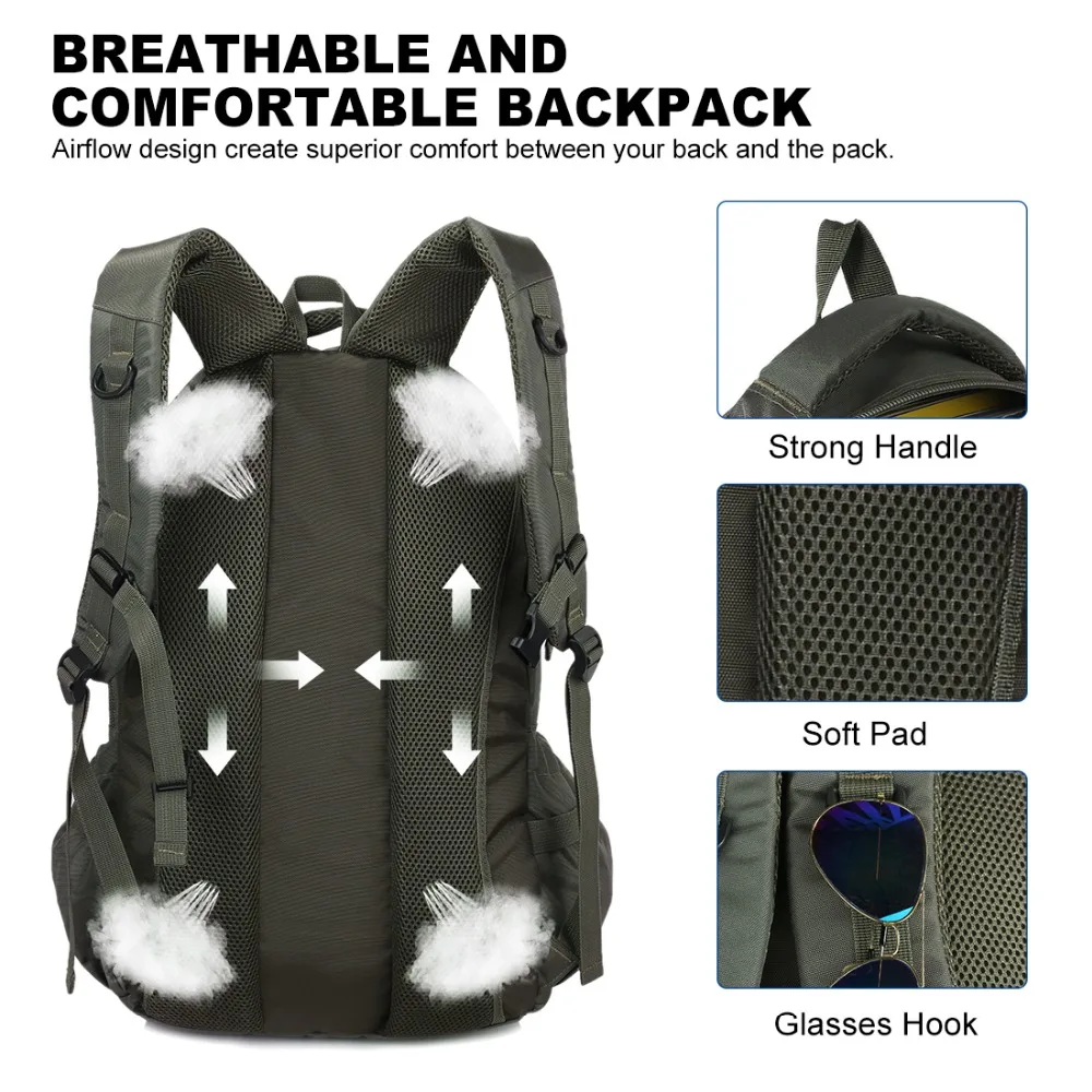  50L Travel Backpack Large Business Office Laptop Rucksack Waterproof College School Backpack Luxury