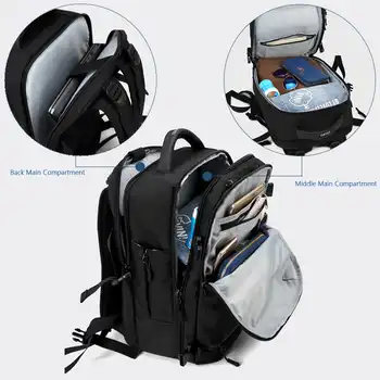OZUKO New Men Backpack for 15"17" Laptop Backpacks Water Repellent Multifunction Bag USB Charging Travel Backpack Large Mochila