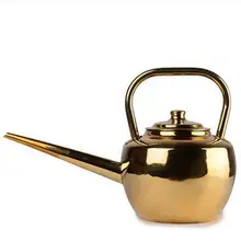 Чистый медный чайник ручной работы латунный старый медный чайник красный медный длинный рот чайный горшок горячий супница чайник чайный чайник