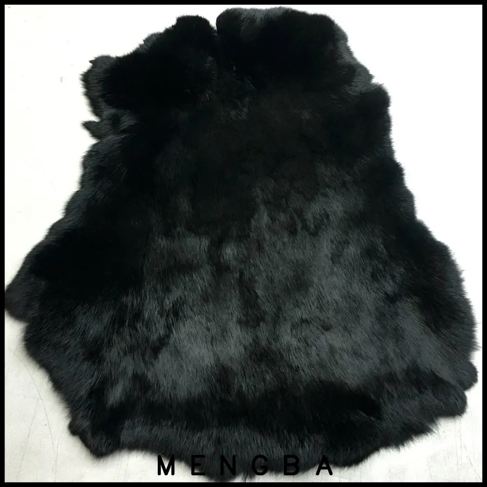 black color soft fur fabric material real rabbit fur real fur fabric