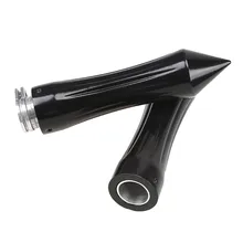 Chrome/negro cnc de la motocicleta 1 “25mm apretones de manillar finaliza apretones de manillar de moto motocross universal para harley honda yamaha