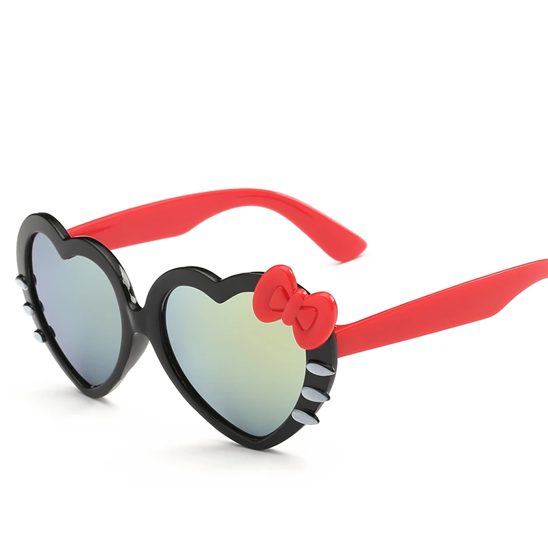 Лаура Фея милый бант украшение в форме сердца рамка солнцезащитные очки дети сердце солнцезащитные очки oculos ciclismo