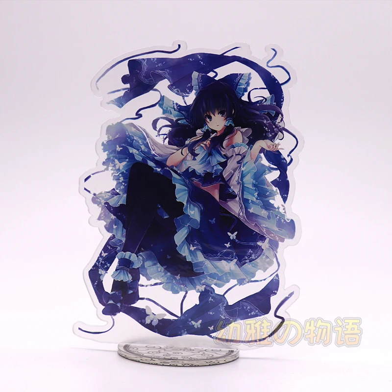  Japan Anime TouHou Project Hakurei Reimu Kirisame Marisa Cosplay Acrylic Stand Figure+Base Model Pl