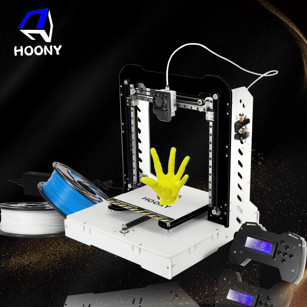 

HOONY H8 3D Printers DIY Kit Easy 10-step to Assemble Acrylic Frame Fast Printing Low Noise Building Volume 210 * 210 * 240mm