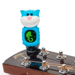 Милый мультфильм прищепка в форме кошки-на тюнер ЖК-дисплей для гитара Хроматическая бас для укулеле, скрипки