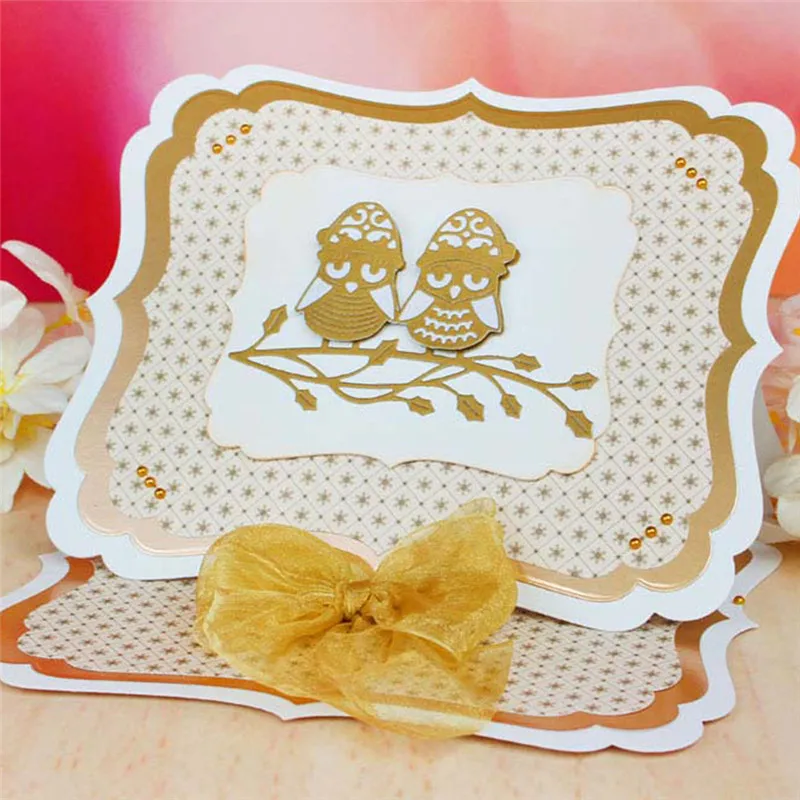 

Naifumodo Cartoon Animals Owls Metal Cutting Dies Scrapbooking Branch for DIY Card Making Embossing Craft Dies New Arrival 2019