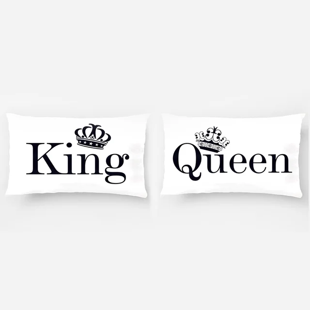 His And Hers parejas Regalos King & Queen Fundas de