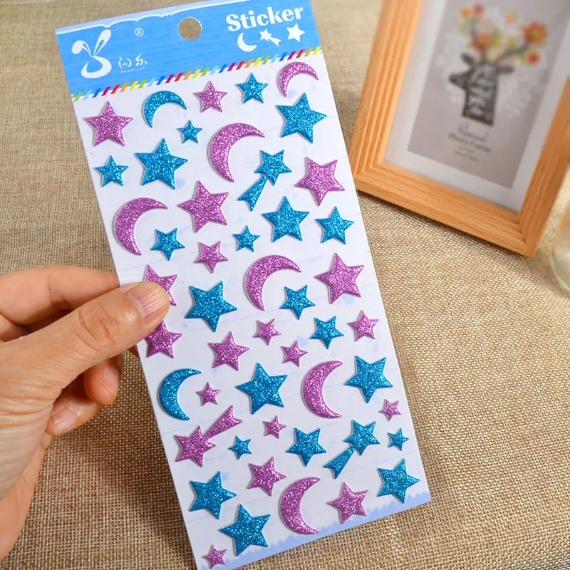 20 pcs /lot Scrapbooking Stickers Star Moon planner stickers notepad