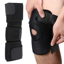 Mayitr 1 шт. черный эластичный бандаж на колено Регулируемые Наколенники поддержка безопасности Защита для спорта бег
