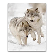 5d пользовательские Алмазная картина волка Снежная сцена крестиком Рождество Санта Клаус hibah домашний декор diy pintura Алмазная мозаика Круз