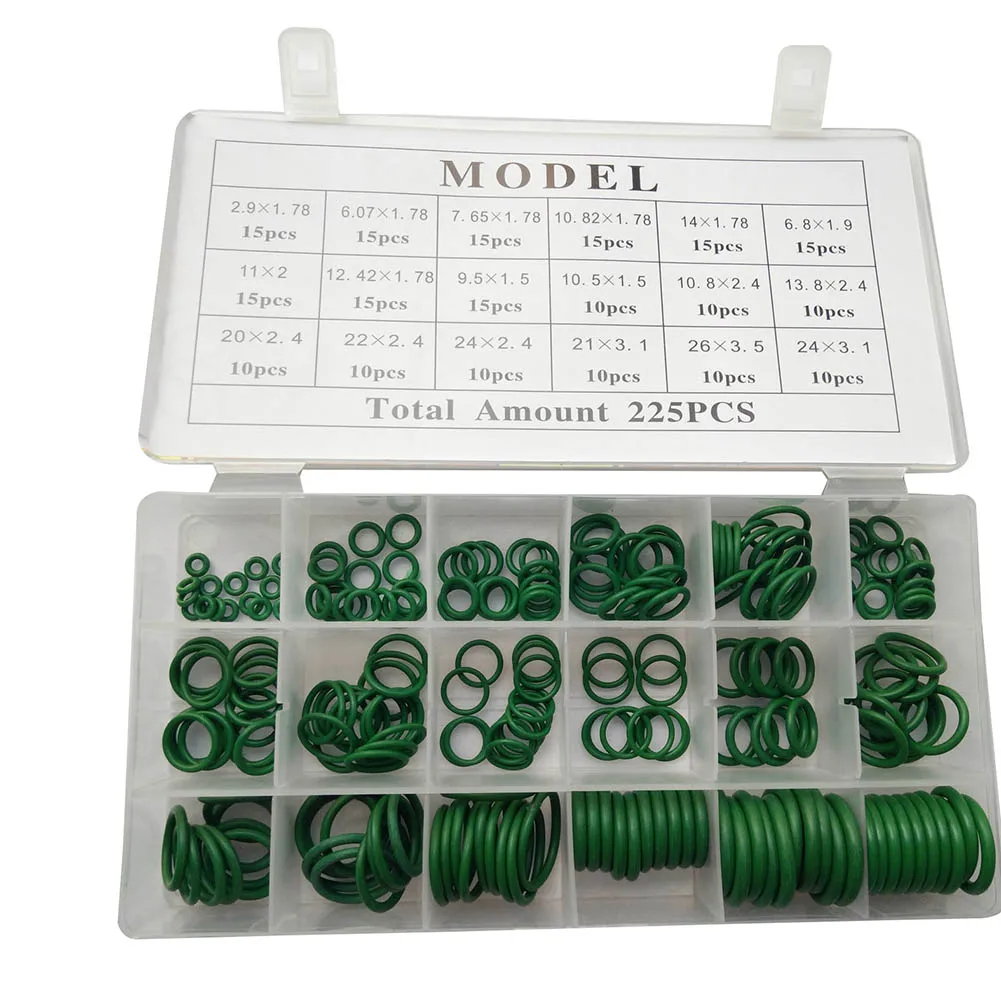 

225Pcs O Ring Washer Rubber 18 Sizes Assorted Car Seals Assortment DAG-ship