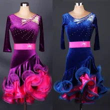 Латинской платье для танцев Для женщин/девочек бальных танцев юбки леди/дети Латинской Бальные платья для танцев Vestido De Baile Latino