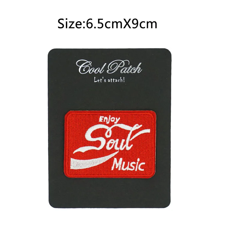 

3.5" Enjoy Soul Ska Northern Soul Mod Logo Music Band Iron On Patch Heavy Metal Tshirt TRANSFER MOTIF APPLIQUE Rock Punk Badge