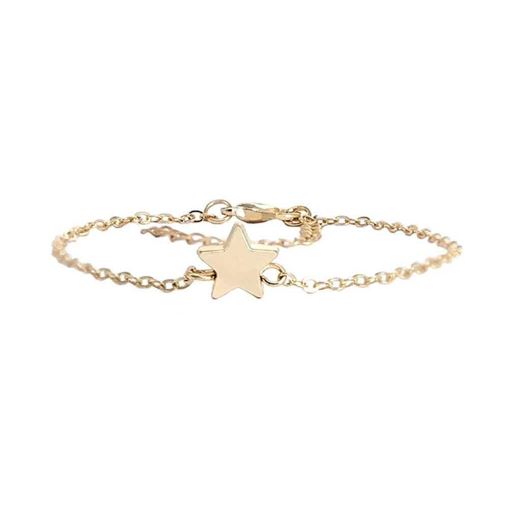 AFJ-2017-Star-High-Quality-Bracelets-For-Women-Man-Simple-Feminina-Bracelets-Bangles-Femme-Gold-Silver (1)