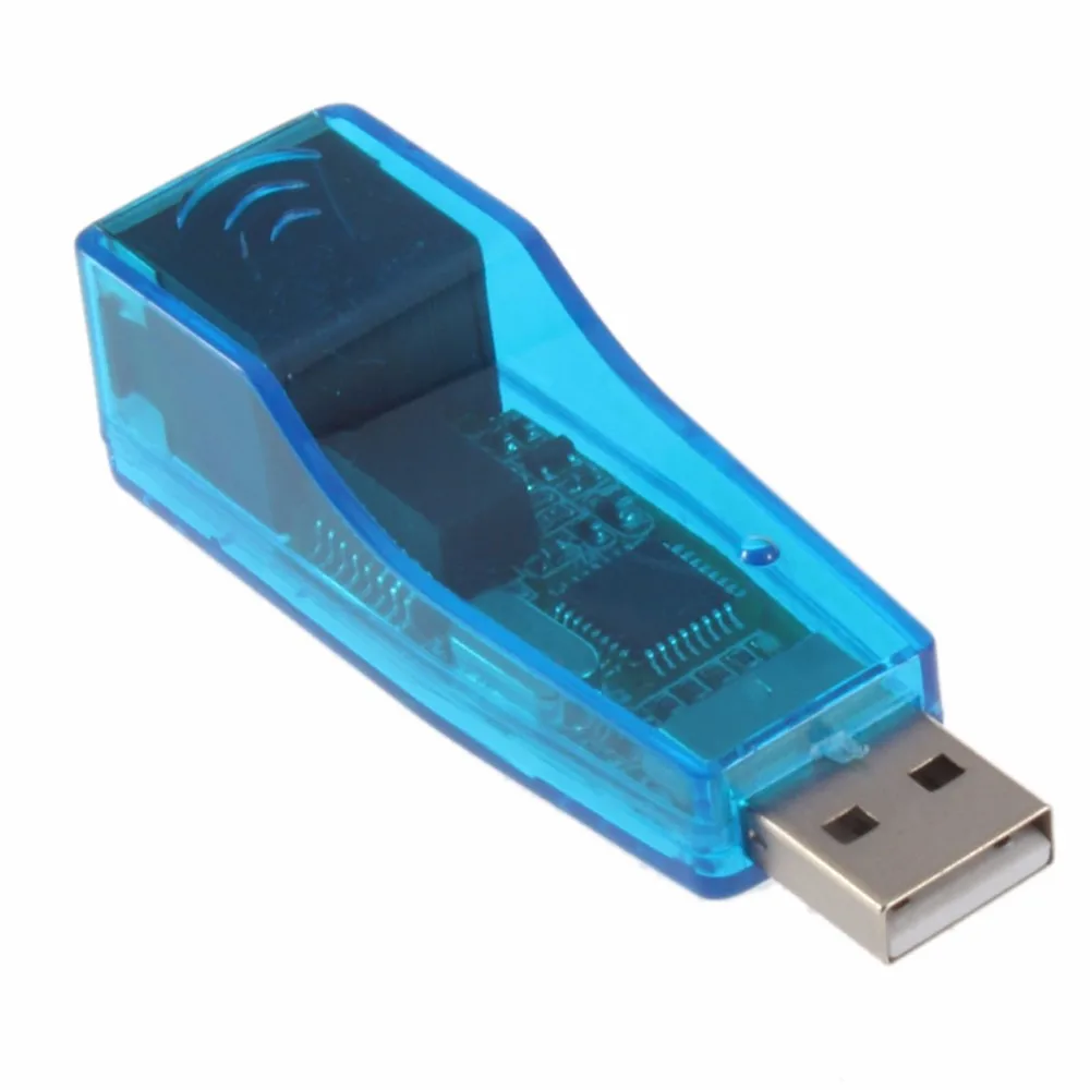 USB 1,1 к LAN RJ45 Ethernet 10/100 Мбит/с адаптер сетевой карты для Win7 Win8 для Android для Tablet PC Синий В наличии