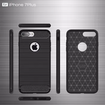 

Smartphone cases for Apple iphone 7 plus,50pcs/lot,carbon Fiber rugged armor TPU slim cover for iphone 7plus case,ultra-thin