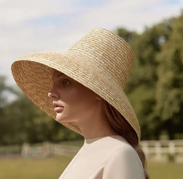 

Women Fashiom Summer hat men classic black girdle Panama sunhats Sun Straw Hats for Women fchapeau de paille femme z0605