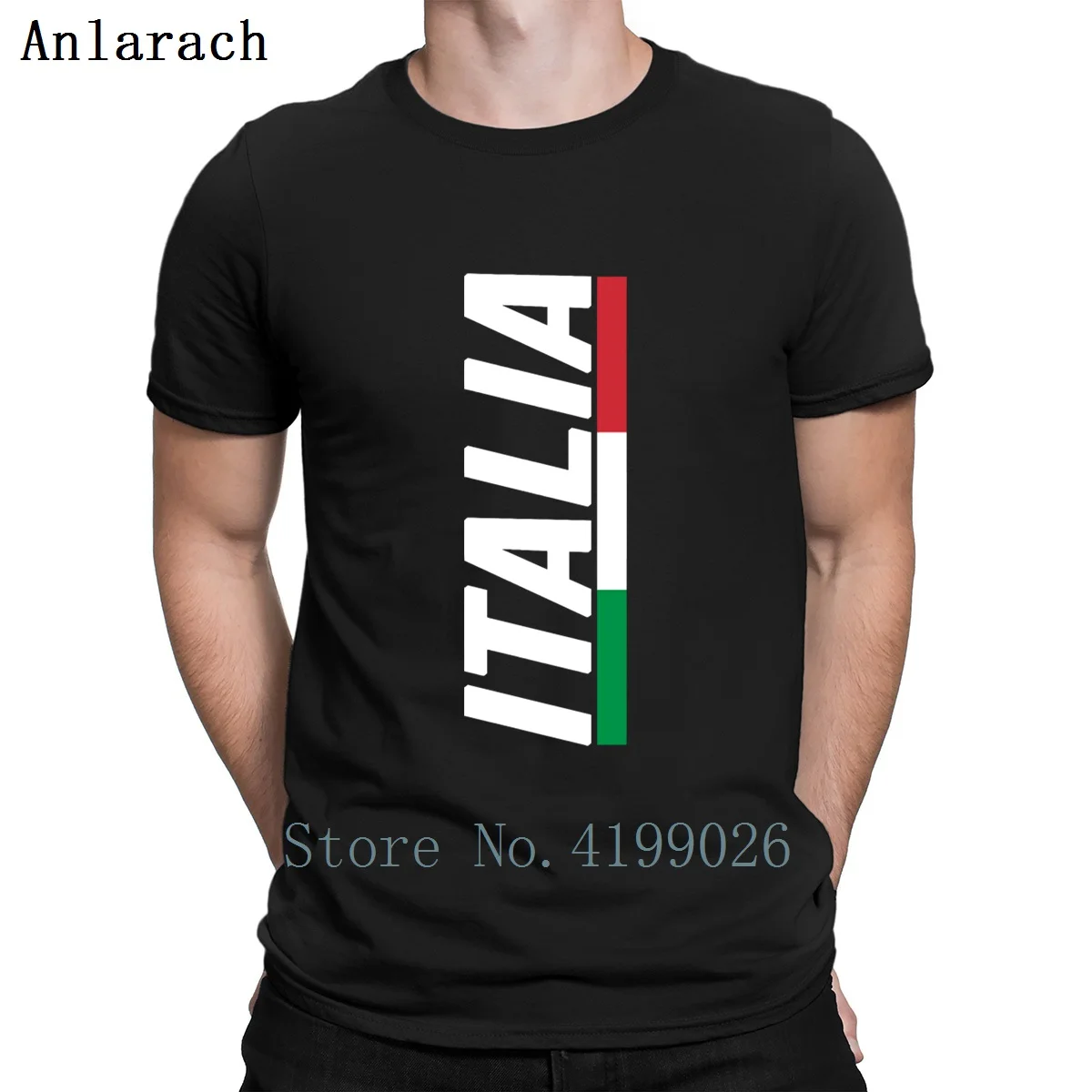 Мужская футболка с надписью I'm Italian I Love Flag Azzu базовая большого размера весенне