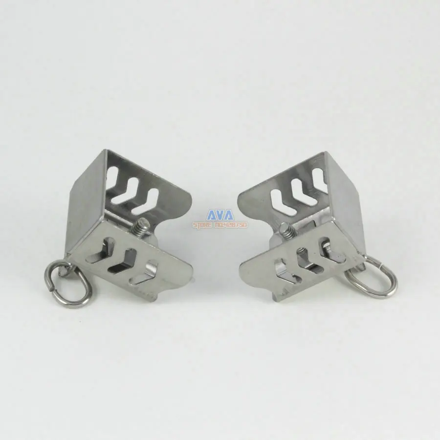 10 Pieces Stainess Steel Curtain Track End Caps Curtain Track End Stops 28x26x17mm